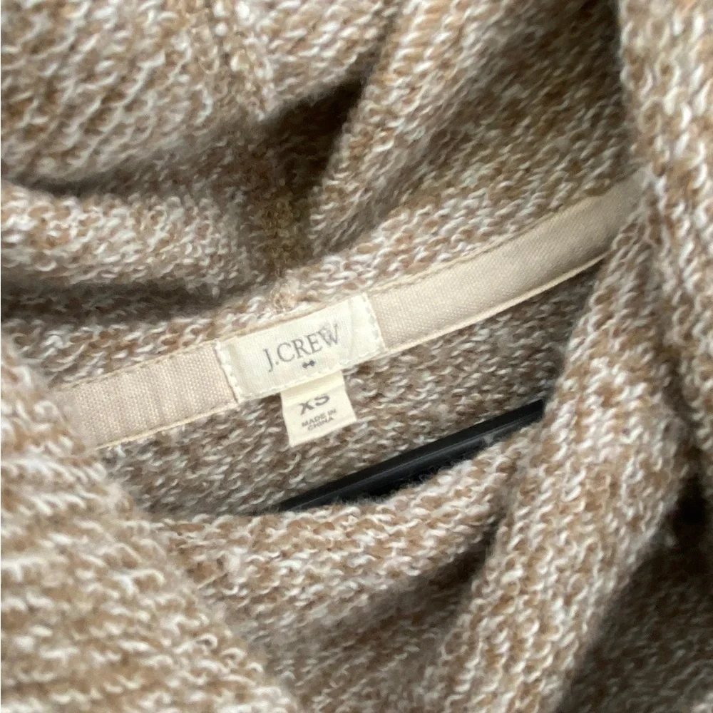 J. Crew thick chunky tan turtleneck sweater size x small